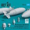 RESKIT RS72-0494 Mk.83 bombs with BSU-35 thermally protected (4 pcs) (A-4, A-6, A-7, F-4, F-8, F-14, F/A-18(C,D,E,F), AV-8B, S-3) (3D printed) (1/72)